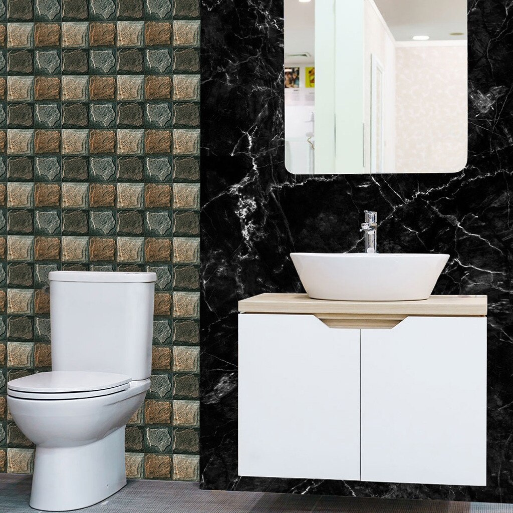 Diy 3d mosaik vægfliser skræl og stick selvklæbende backsplash køkken badeværelse væg klistermærke pet væg klistermærker boligindretning