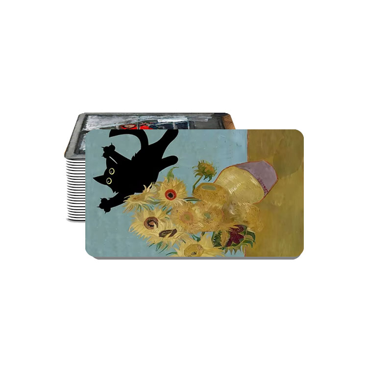 Funny Art Matisse Monet Black Cat Van Gogh Refrigerator Magnet,suitable for Home Kitchen,refrigerator Wall Door,officedecoration