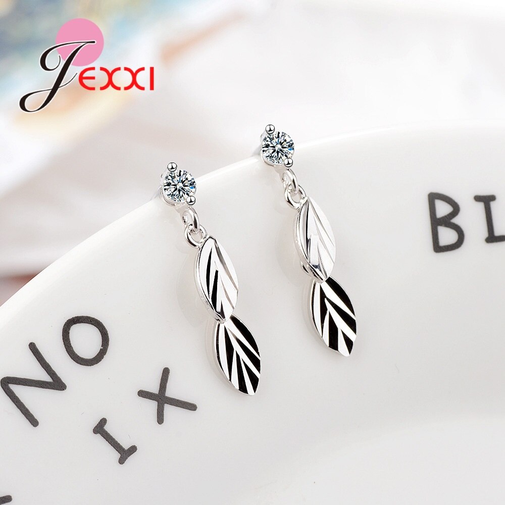 Grande Promozione Delle Donne/Della Signora di Stile Classico di Lasciare Orecchini A Pendaglio Per La Vendita 925 Sterling Silver Aggancio di Cerimonia Nuziale Dei Monili Del Partito