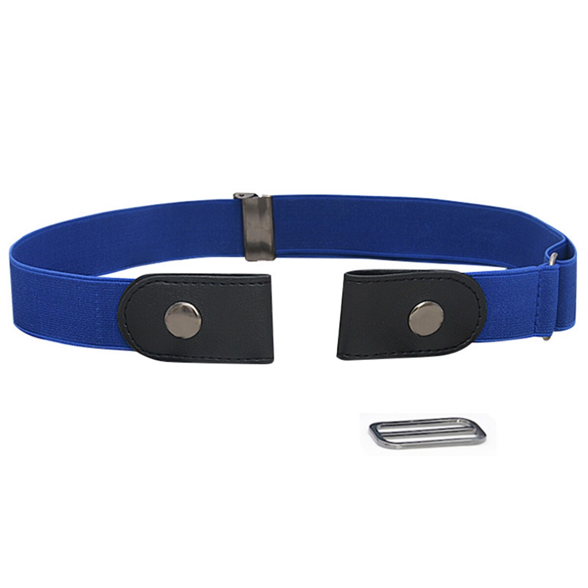 Cinturones de mujer, cinturón de elasticidad elástica de la cintura sin hebilla para mujeres y hombres, accesorios de cinturón, pantalones vaqueros, cintos extensibles, cinturón mágico para mujer: Azul