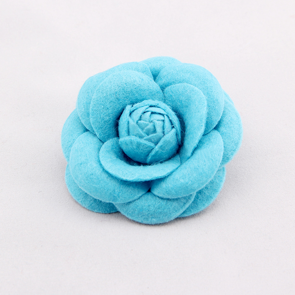 Broche pequeño de ramillete de de alta gama para hombres y mujeres, bufanda de seda de tela, hebilla, Pin, accesorios de ropa H1284: Blue