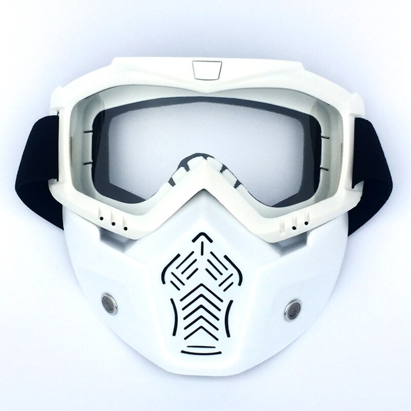Vinter skibriller snowboard briller maske mænd kvinder ski briller snescooter sne vindtæt udendørs motocross briller: Hvid ren