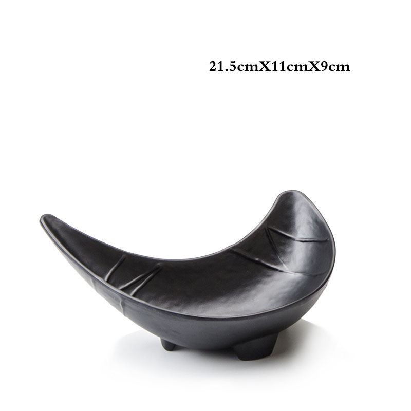 Keukengerei Set Creatieve Zwarte Food Grade Plastic Botplaat Persoonlijkheid Sushi Fruit Dessertbord Restaurant Keukenschotel: Rood