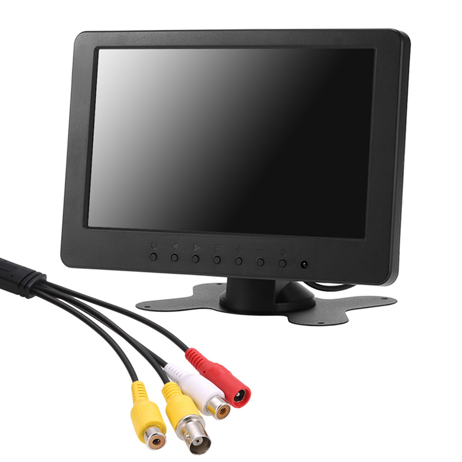 Monitor portátil S701 para coche, de 7 pulgadas pantalla TFT LCD Digital, 16:9, BNC AV, entrada de vídeo de 2 vías, 1024x600, BNC, Audio de vídeo AV para el hogar: US Plug