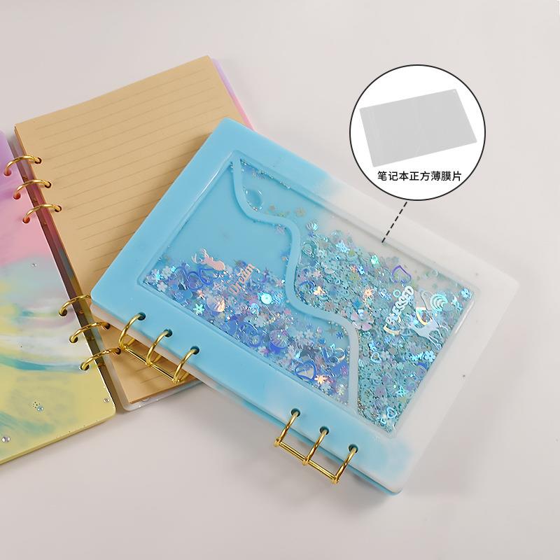 A5 Quicksand cahier couverture résine moule bricolage cristal UV époxy Silicone moules livre Transparent résine moulage moules