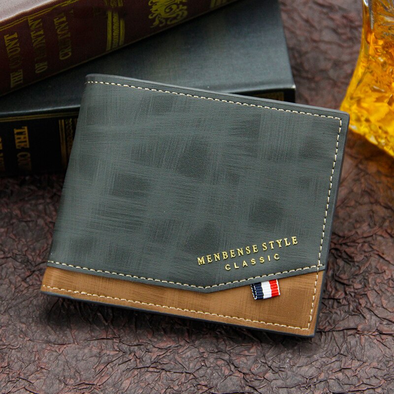 Men's Wallet Soft Wallet 3 Fold Multi-card Slot Large-capacity Embossed Wallet Men's Long Thin Section Youth Men PU: Type2 Black