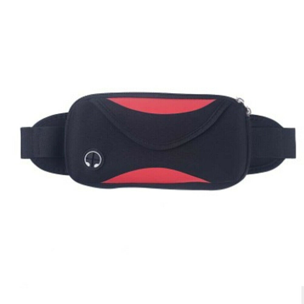 Nova nylon impermeável cinto saco fanny pack saco da cintura unisex esportes neutros heuptas: Vermelho
