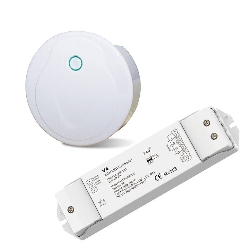 Wifi led lysdæmper rgb rgbw rgbcct strip controller ufo wifi til rf konverter 12v-24v arbejder med  v1/v3/v4/v5 trådløse modtagere: Wifi og  v4