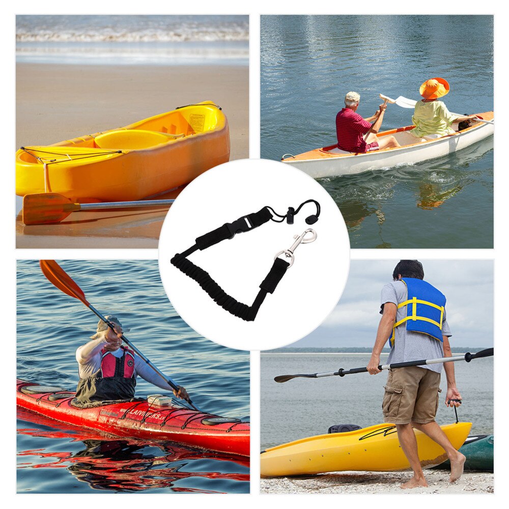 1pc Alloy Ribbon Tied Rod Leash Paddle Leash Strap Rope Paddle Rope Oar Leash for Kayaking Rowing Boat