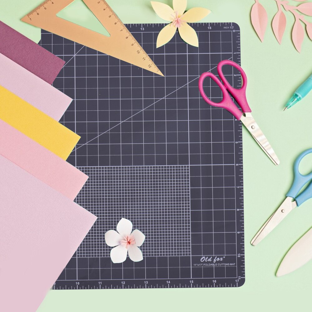 Opvouwbare Snijmat 17.8*11.9 Inch Duurzaam Antislip Pvc Board Vouwen Self Healing Mat Voor Snijden Quilten naaien Scrapbooking