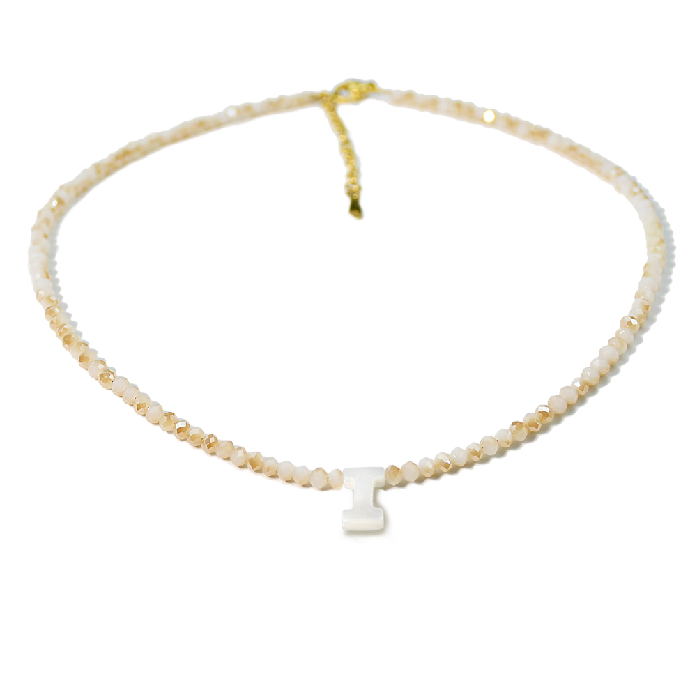 LOLIAS Halsketting met initialen voor dames, halsketting met naam, kleine letterhanger aan ketting van 18 karaat goud, personaliseerbare halsketting voor dames, cadeau voor vrouwen en meisjes