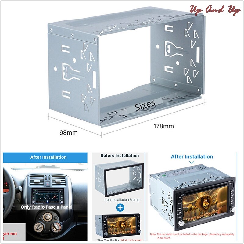 2Din Universal 2Din Fitting Kit Car Radio Player Case Fitting Kit Radio Head Unit Installation Frame