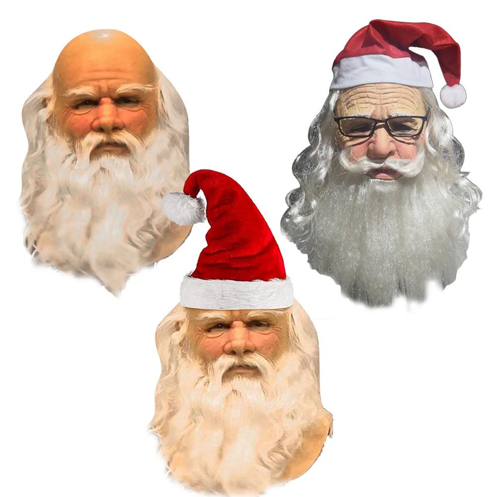 Mijn Oude Man Kerstvakantie Grappige Masker Super Zachte Santa Volwassen Cosplay Kerstman Masker Hoofddeksels Casque De Masque