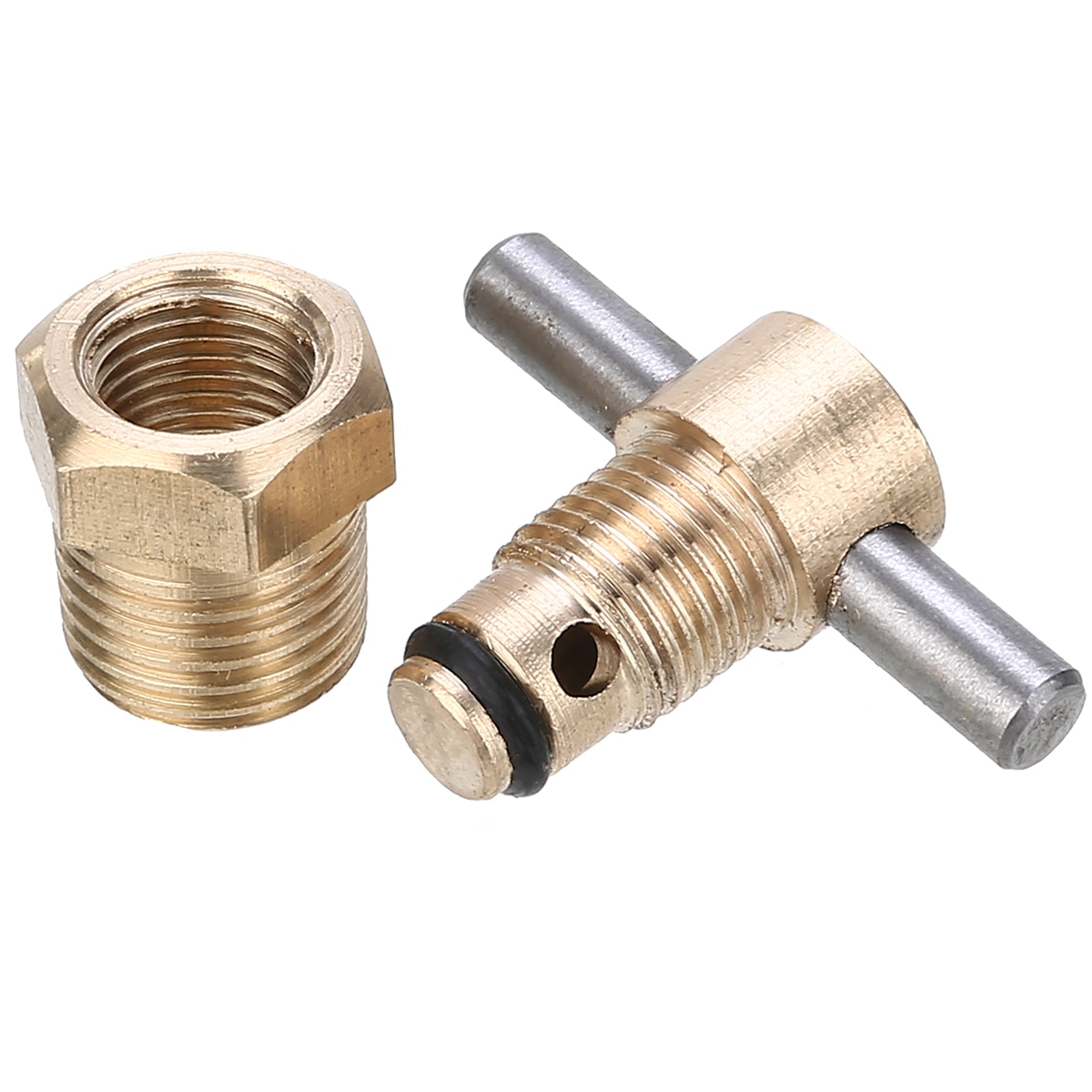 Durable 1/4 Inch NPT Brass Drain Valve Air Compressor Drain Valve For Air Compressor Tank Replacement Part
