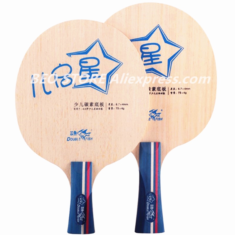 Dubbele Vis Tafeltennis Blade Cipres Materiaal Super Licht 5 Hout + 2 Carbon Voor Beginner Dubbele Vis Ping Pong bat Racket