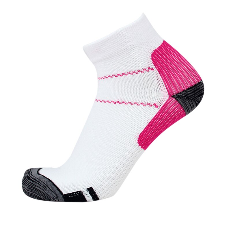 1 Pair Women Men Compression Socks Foot Arch Pain Relieve Outdoor Sports Socks SAL99: White red / S/M