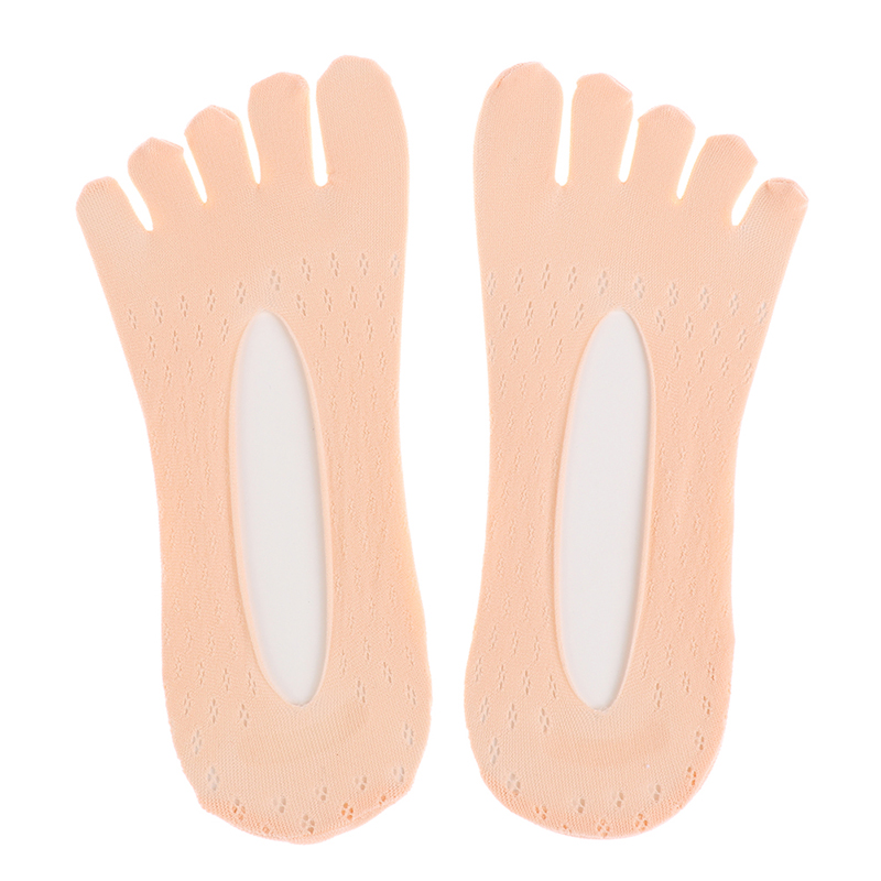 1pair Orthopedic Compression Socks Women's Toe Socks Ultra Low Cut Liner With Gel: Blue