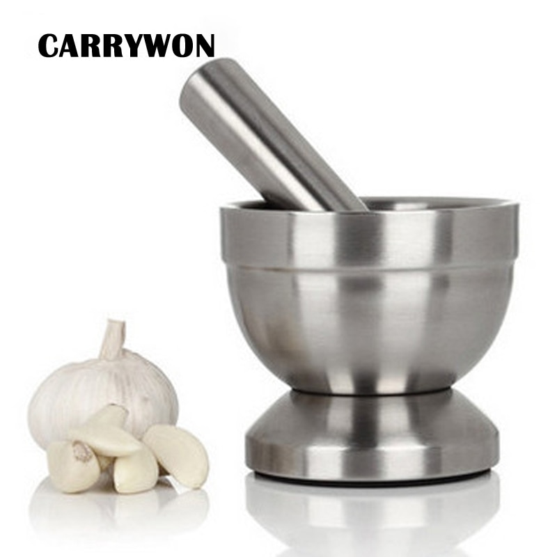Carrywon daosuan mudder morter og støder køkken støder porcelæn morter støder granit morter og støder rustfrit stål kværn