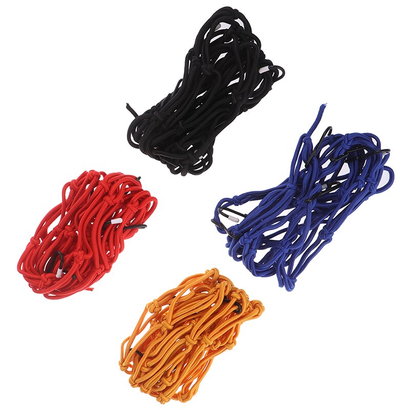 casco de malla de carga para motocicleta de 6 ganchos de 40x40cm, red de malla para equipaje de carga, Red de red, red negra para casco, red de cadena para coche