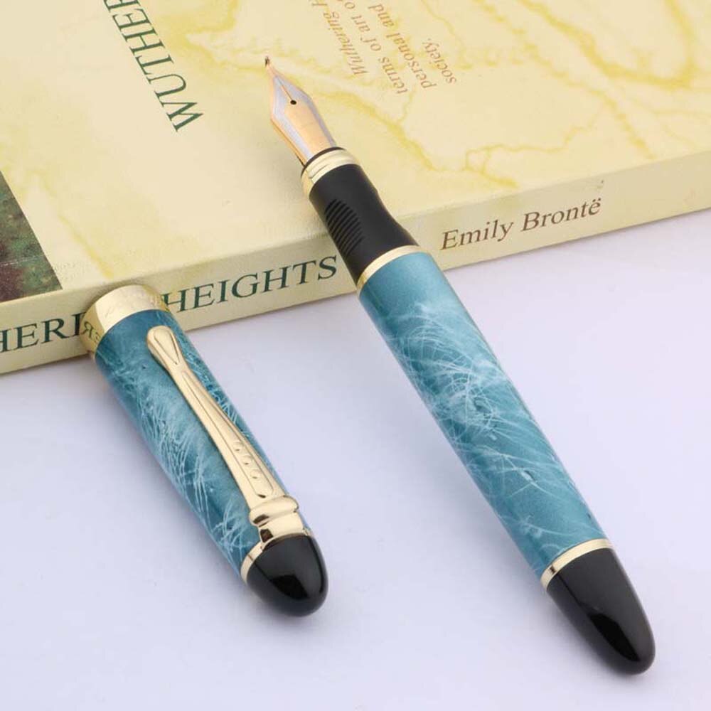 JINHAO X450-pluma estilográfica clásica de METAL, dorado, iridio, 1,0mm