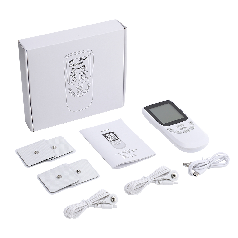 Tientallen Spierstimulator 12-Modus Elektrische EMS Acupunctuur Lichaamsmassage Digitale Therapie Afslankmachine Elektrostimulator: Default Title