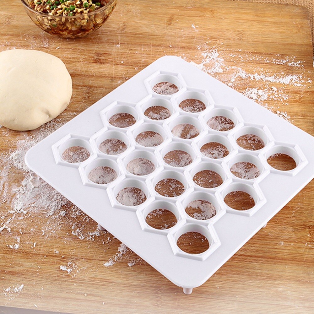 Stor storlek plast verktyg dumplings 23 hål dumplings maker mögel kvadrat 24 x 24 cm bakverk bakverk gör utskriftshastighet