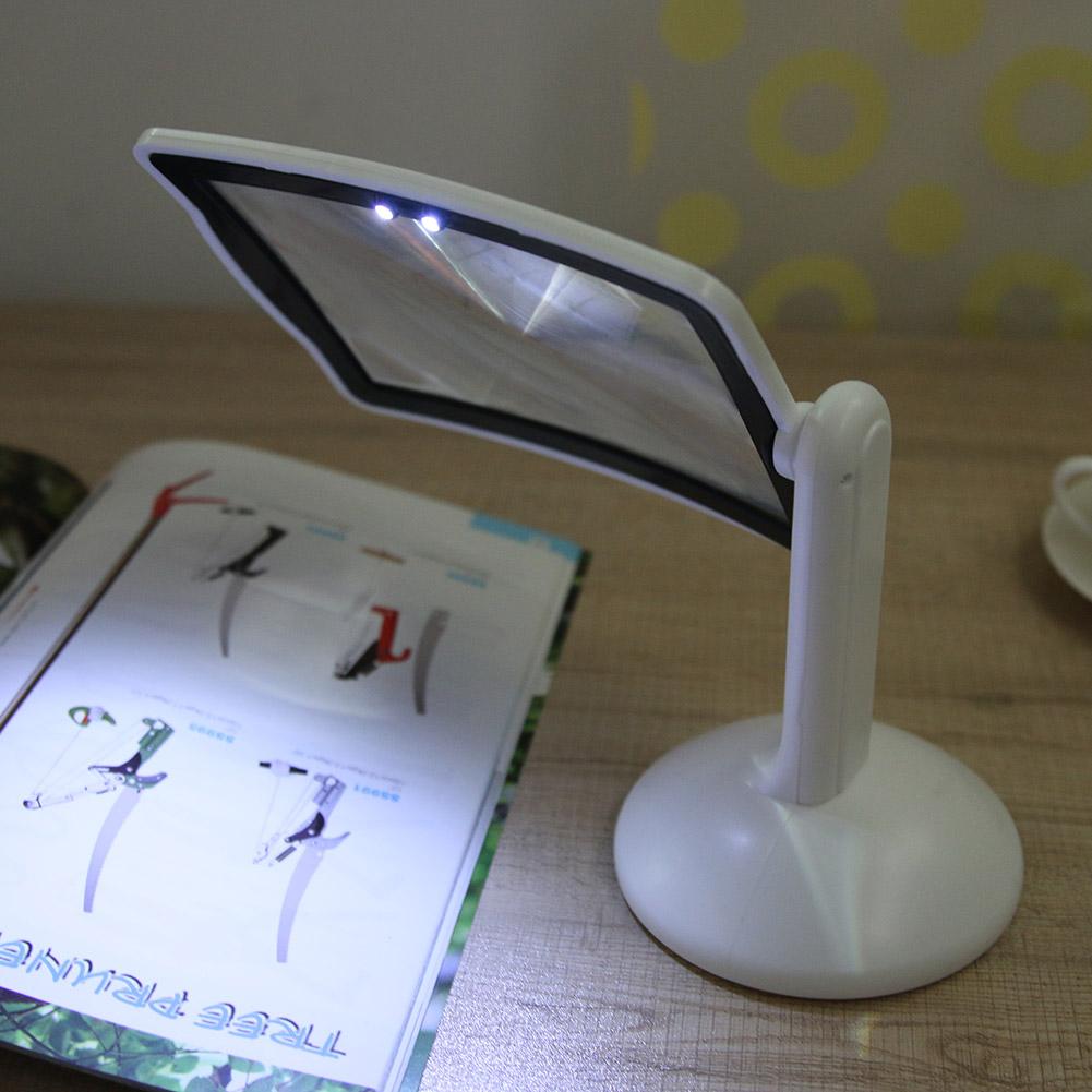 3X Draaibaar 180 ° Desktop Vergrootglas Met Led Light Verlicht Vergrootglas Scherm Lezen Vergrootglas Voor Oudere Lezen