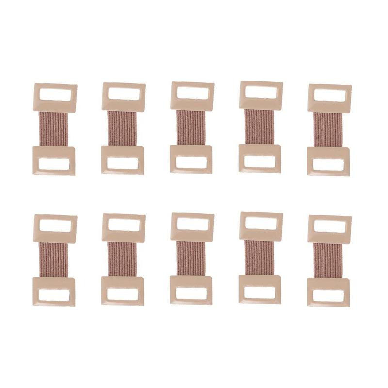 10 Stks/partij Home Bandage Vaststelling Elastische Band Met Aluminium Wrap Gebied Wond Stretch Gespen Metalen Bandage Clips: coffee