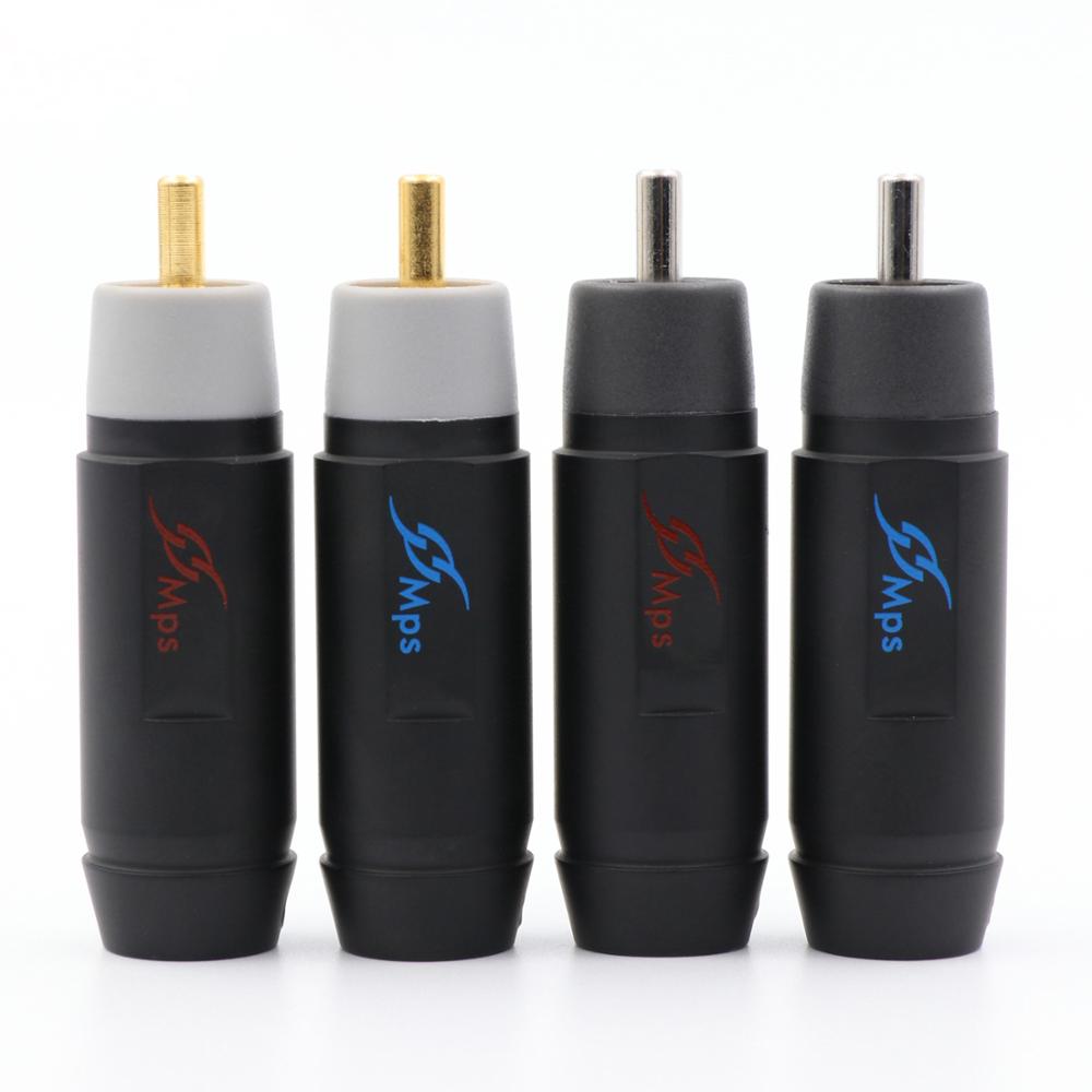MPS 8G/10G conector RCA conector de señal para CD DVD amplificador DAC oro /rodio plateado cobre