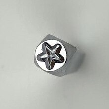 Nummer Stempel Punch Sterren Die Tool Silver Chrome Plating Alfabet Letter: 1