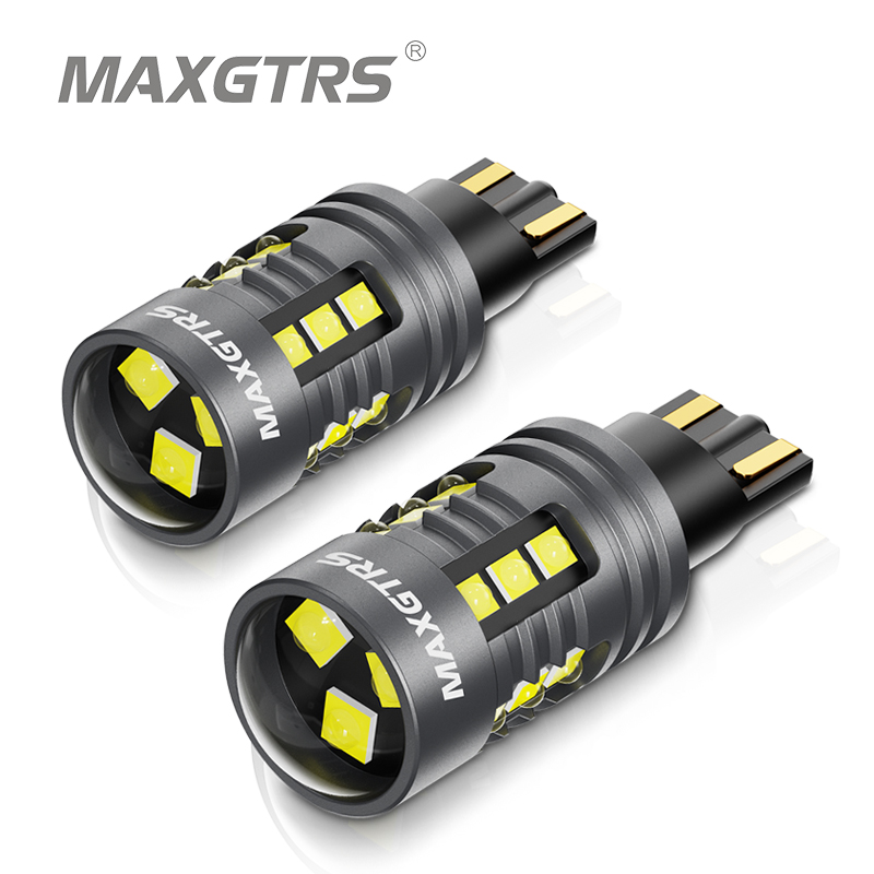 2x 3000lm  t15 t16 stk . canbus, 2 stk. led-baklygter,  w16w stk. baklygter, hvid, rød, orange, gul, rav, superklar, høj effekt