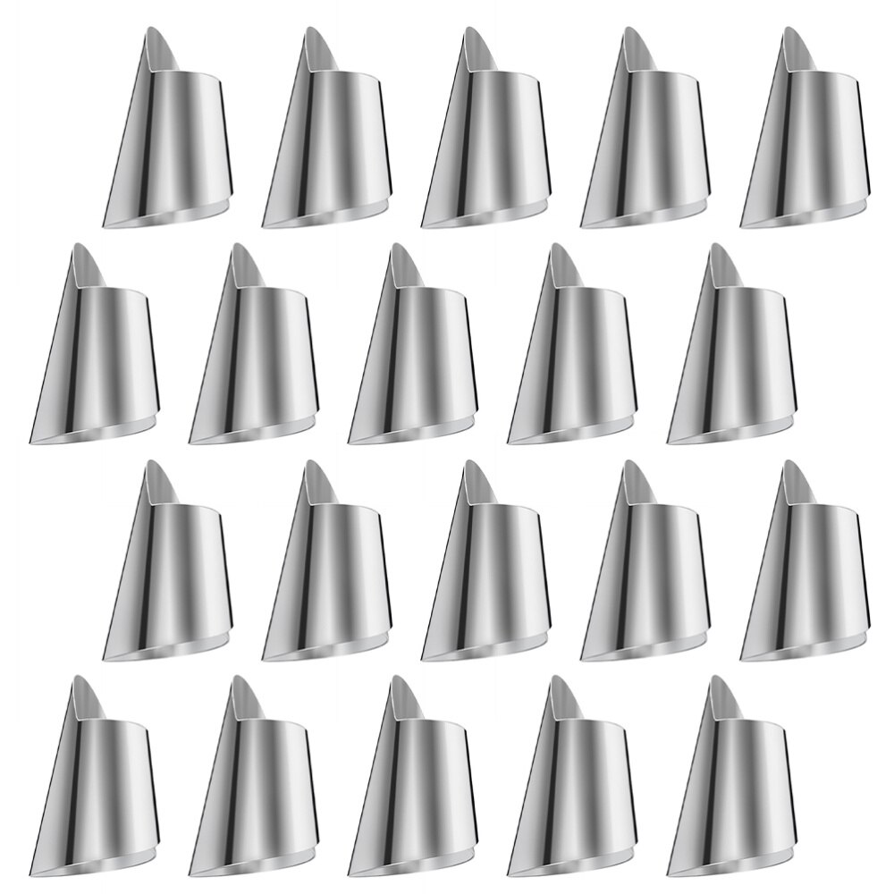 20pcs Stainless Steel Finger Guard Picking Vegetables Metal Nail Cutting Cover