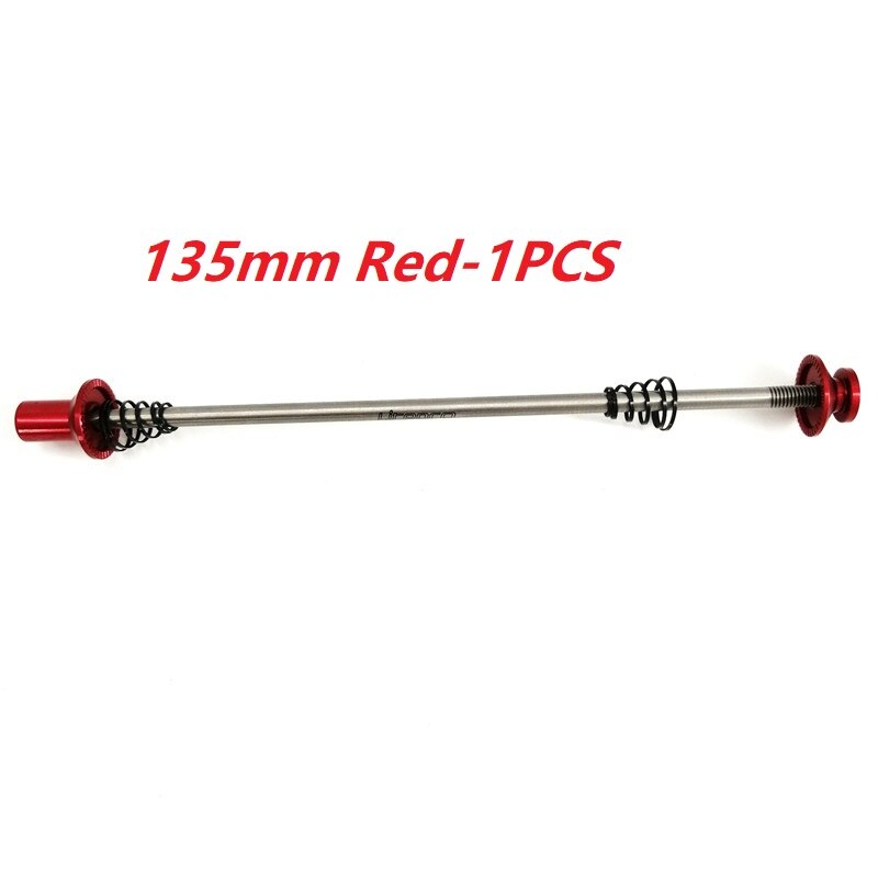 Titanium Alloy Quick Release Lever 74mm 85mm 100mm 130mm 135mm MTB Road Folding Bike Wheelset Quick Release Rod Litepro Brompton: 135mm Red 1PCS