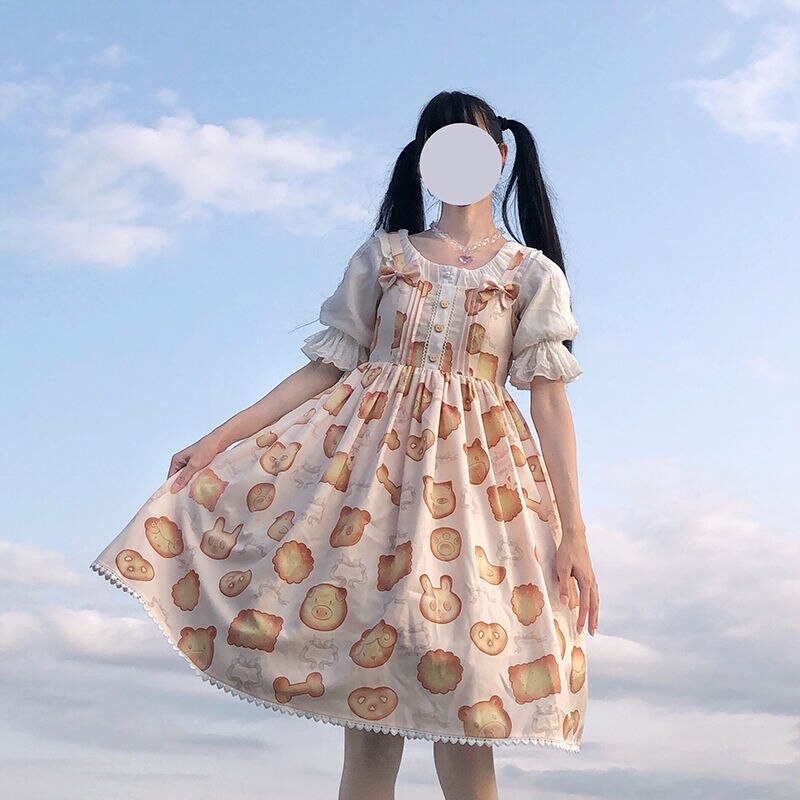 Vestido Moko Lolita dulce pastel verano JSK sin mangas lolita princesa vestido japonés vintage, victoriano princesa vestido de