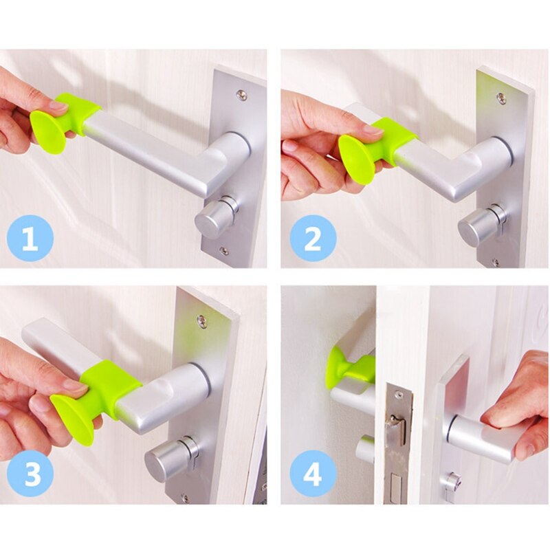 Door Handler Thickening Mute Sucker Rubber Handle Lock Protective Pad Anti-Collision Protection Pad Door Stopper
