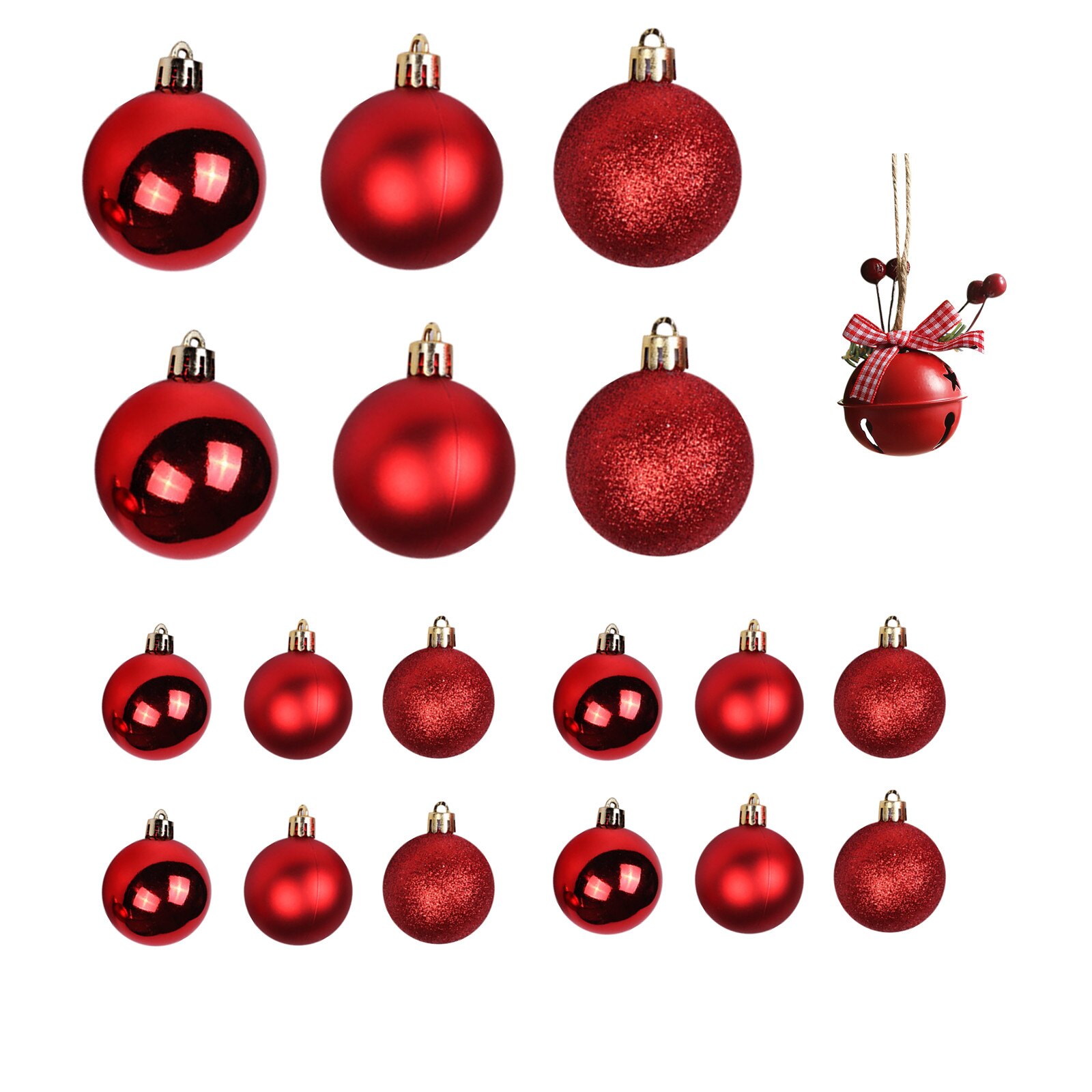 Albero di natale ciondolo scala palla di natale decorazione per albero di natale albero di natale decorazioni natalizie per la casa grandi palle: rosso