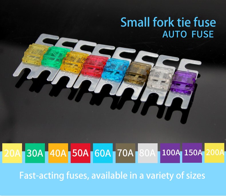 Auto bil boltet sikring 20a-200a lille strømgaffel boltet sikring auto sikring bolt sikring