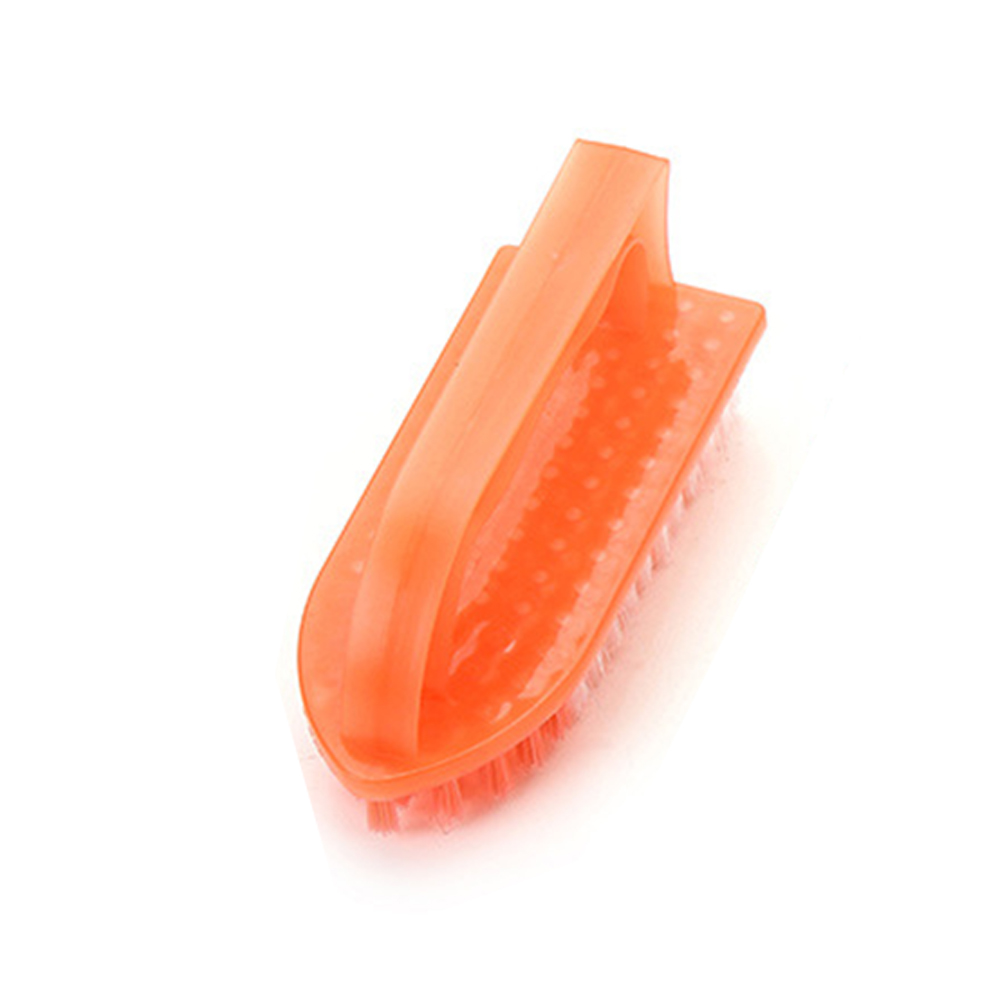 Spazzola per bucato in plastica resistente, setole rigide per vestiti, scarpe, pulizia del pavimento, strumento di lavaggio portatile multiuso per uso domestico: YELLOW