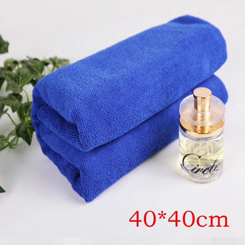 10 pçs/lote Produto Detalhamento Panos de Limpeza de Microfibra Toalha de Lavagem de carros Espanador Azul dropshipping Para Hotel Casa de banho limpa: 40X40
