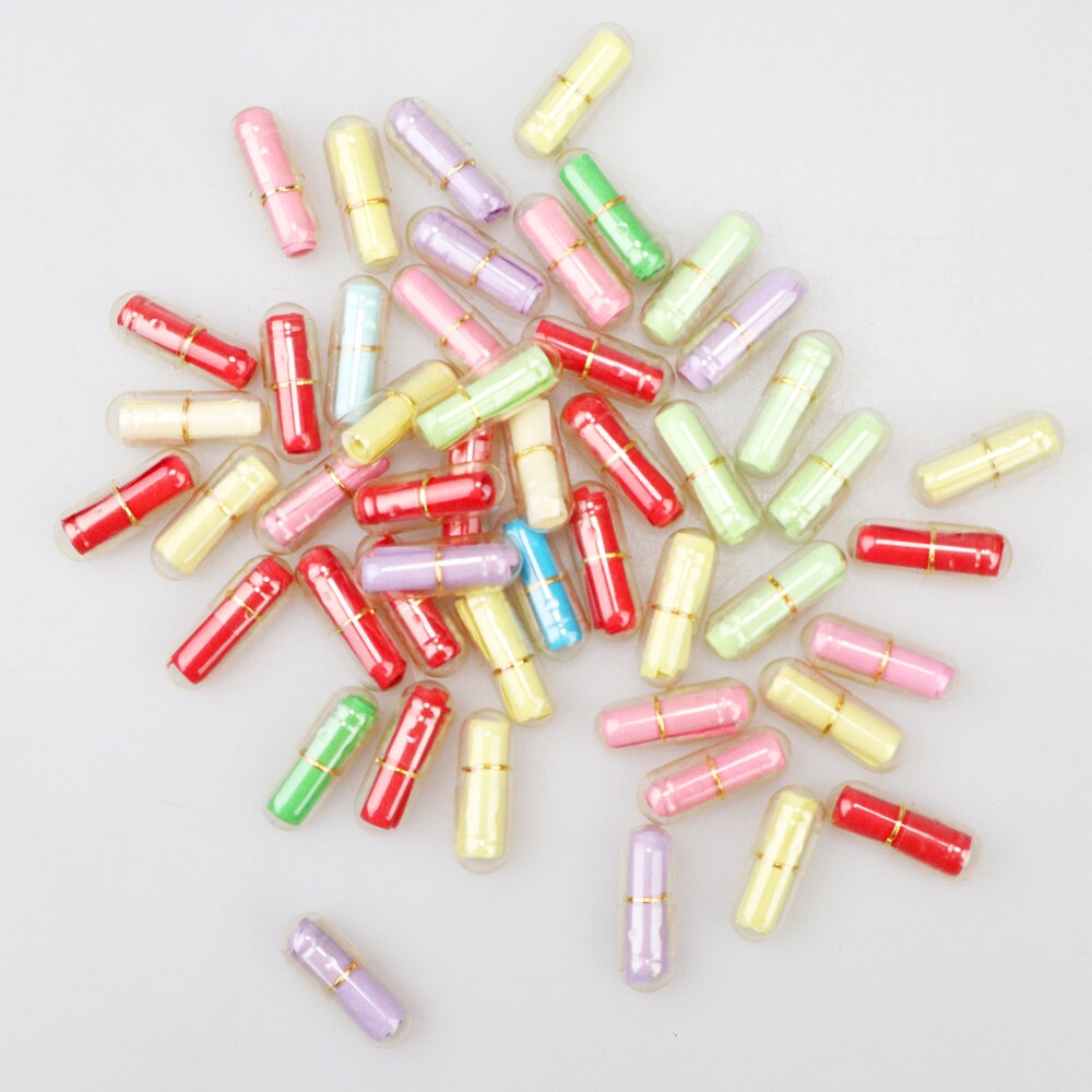 Mini papier de message mignon en capsule, pour lettre d&#39;amour, pour des de noël avec souhait, de couleur claire, 100 pièces par lot