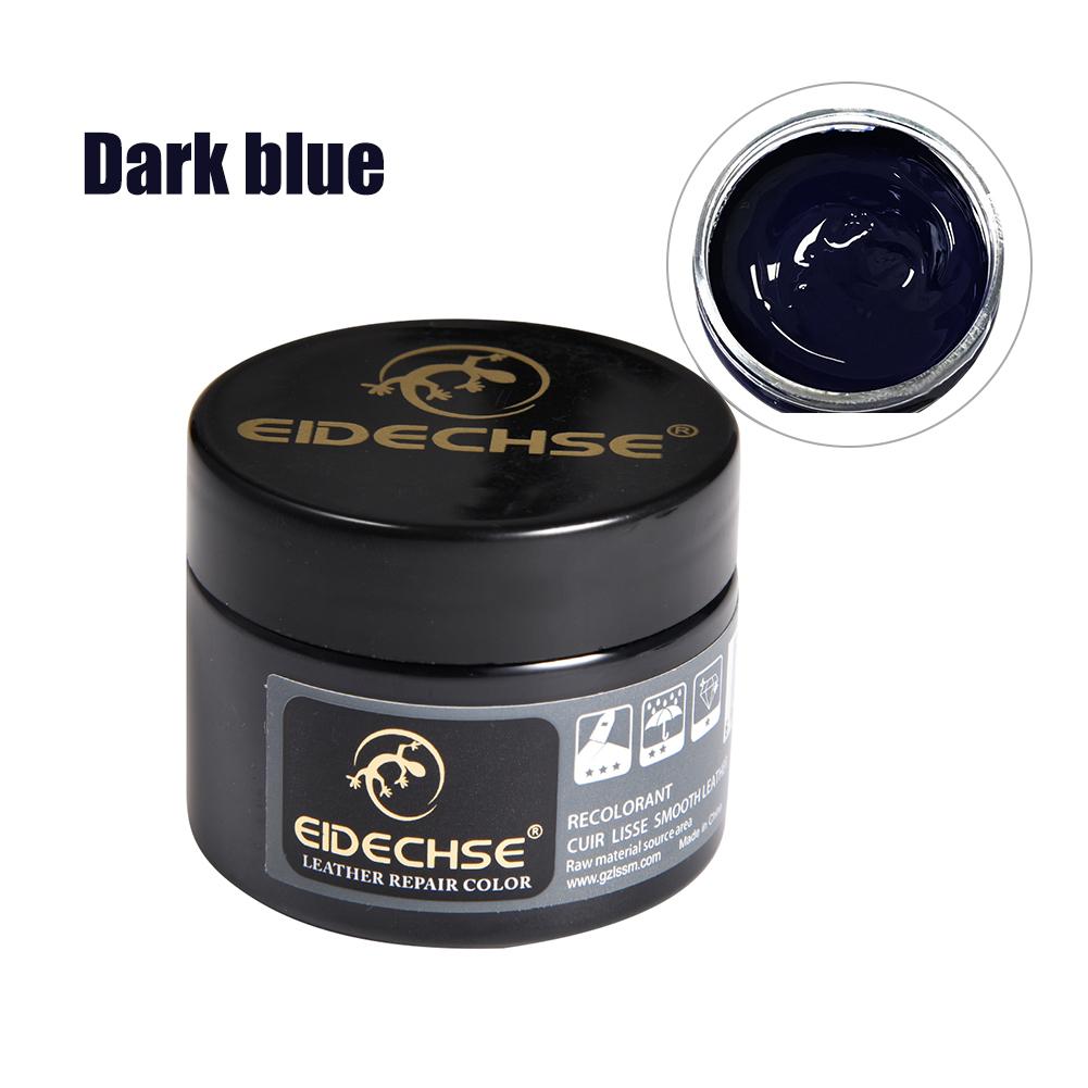 Crema de reparación de cuero para el cuidado del coche, Kit de reparación de vinilo para asiento de coche, sofá, abrigos, agujeros, grietas, rayaduras, reparación de cuero, cuidado de la pintura: Dark Blue