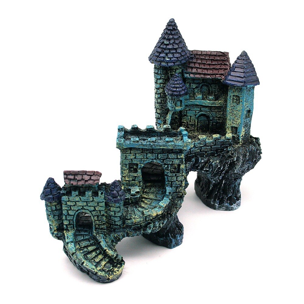 Aquarium Decor Simulation Resin Hide Castle Fish Tank Aquarium Ornaments Deco: 2