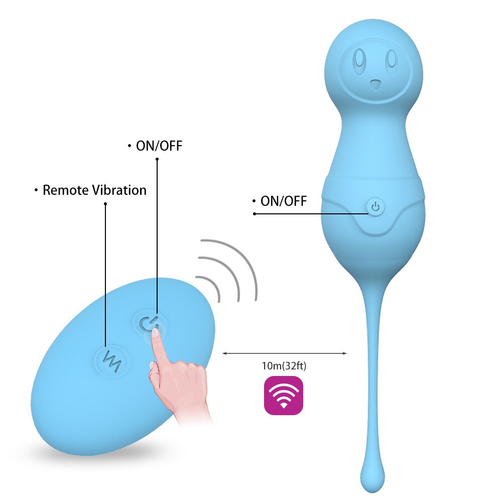 S-Hande Volwassen Producten Vrouwen Afstandsbediening Springen Ei 15M Ultra Lange Afstand Draadloze 9 Frequentie Afstandsbediening controle Waterdicht: Blue