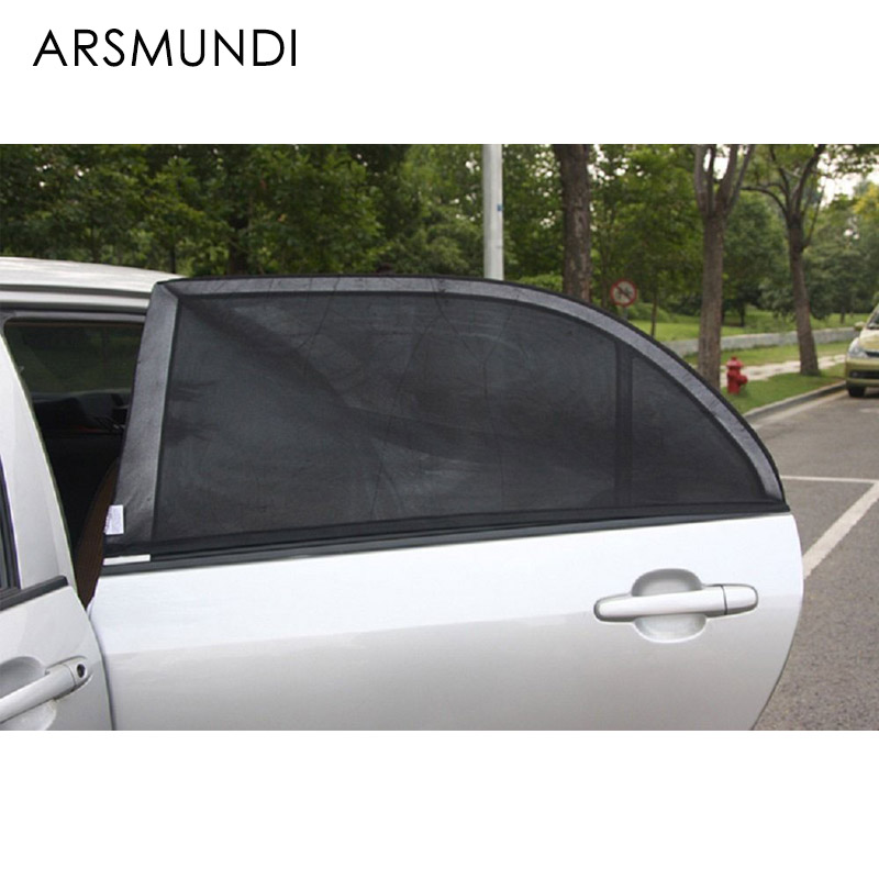 Auto Window Zonwering Uv-bescherming Shield Mesh Cover 2 Stuks Verstelbare Zwarte Kleur Visor Zonneschermen 3 Maten M