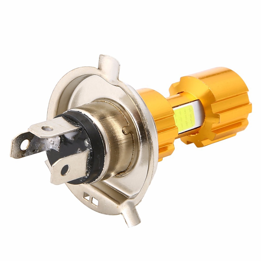 Motorfiets LED Koplamp H4 18W LED 3 COB Koplamp Lamp 1500LM 6500K Hi/Lo Beam Light Wit voor ATV Moto Motor Accessoires