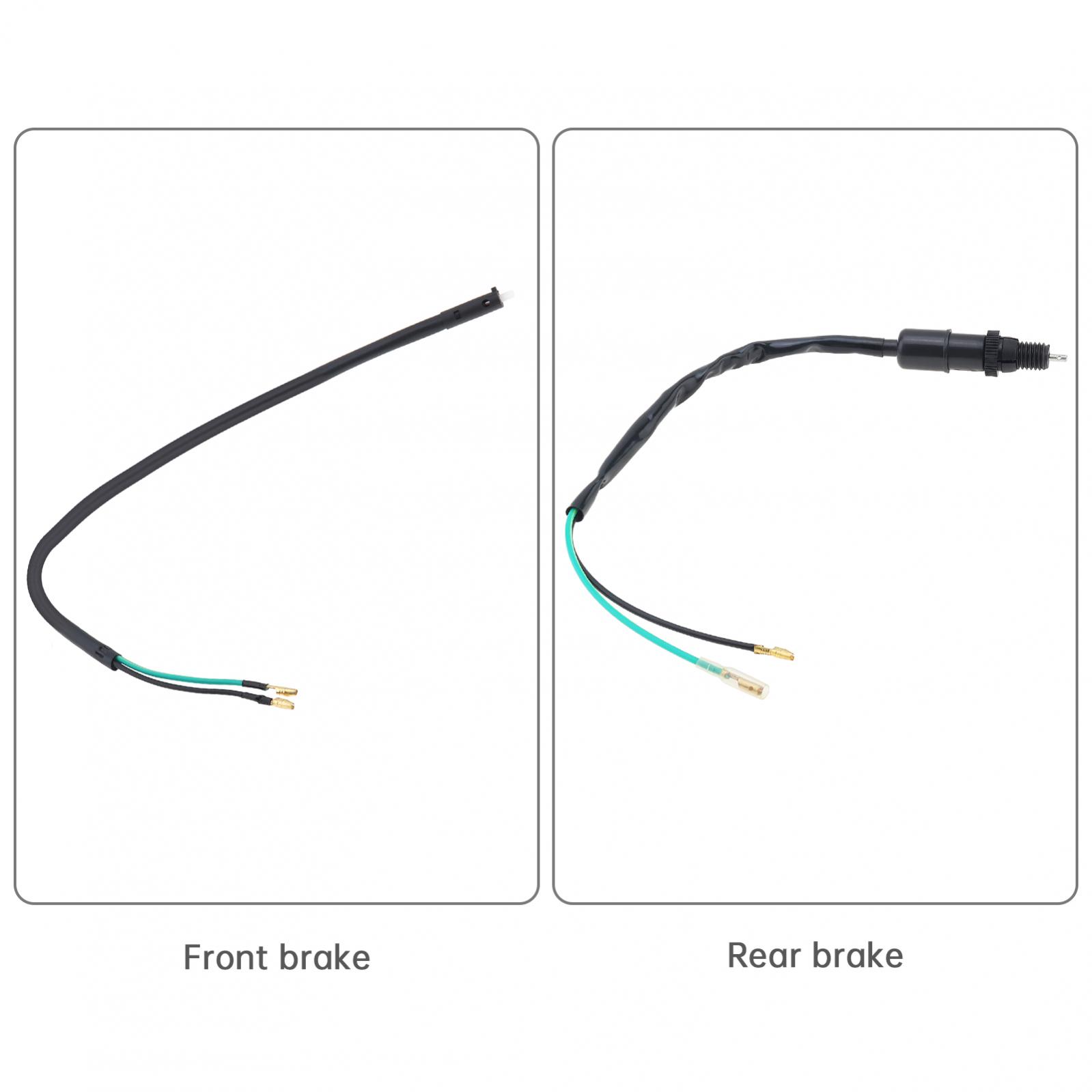 Cables de interruptor de luz de freno delantero/trasero de 2 cables aptos para motocicleta Scooter mano/pedal de pie línea de interruptor de freno de tambor