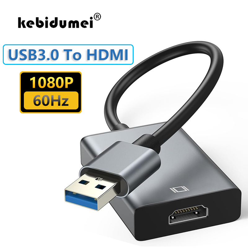 Adaptador usb para hdmi usb 3.0/2.0 para hdmi 1080p 60hz conversor de cabo gráfico de vídeo para pc laptop projetor hd tv compatível
