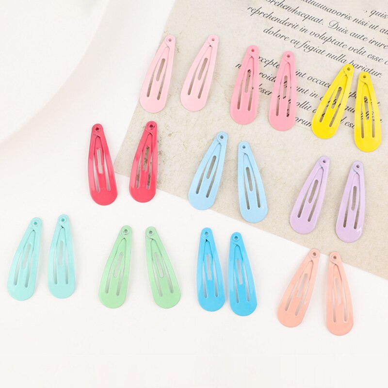 50Pcs/Box Mix-Color Baby Girl Hair Clips Korean Style Non-slip Candy Color Girl BB Hair Clips Hair Pins Girl Hair Accessories