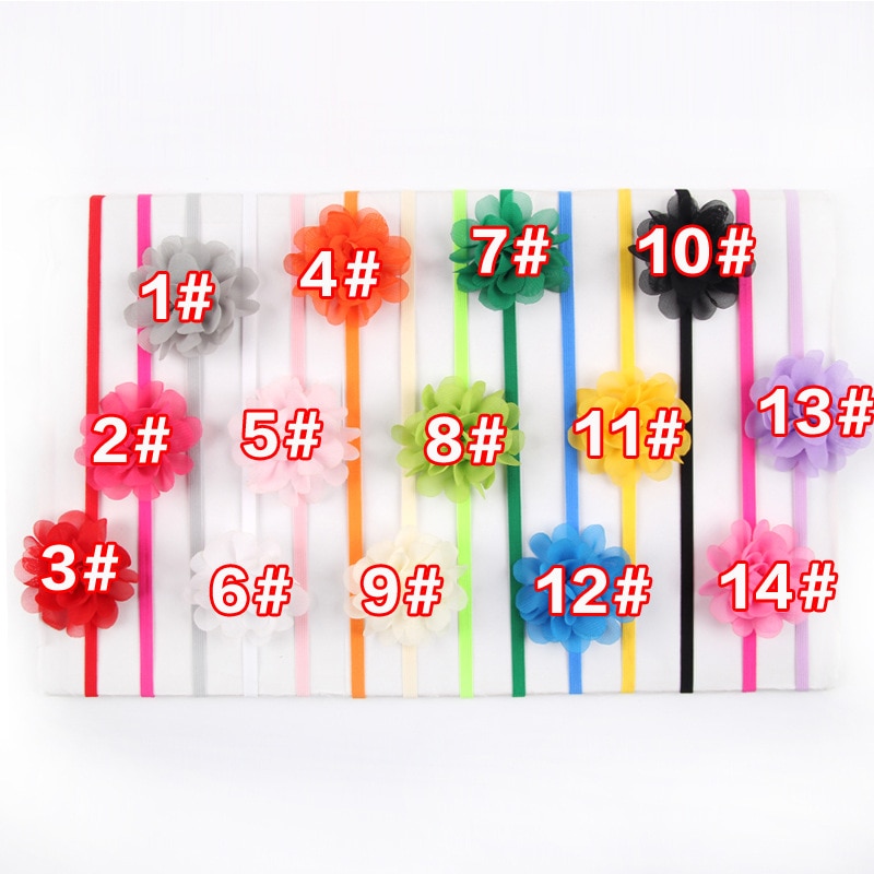 1 Piece MAYA STEPAN Children Headdress Chiffon Flower Hairband Baby Newborn Girls Hair Rope Headband Headwear Headwrap
