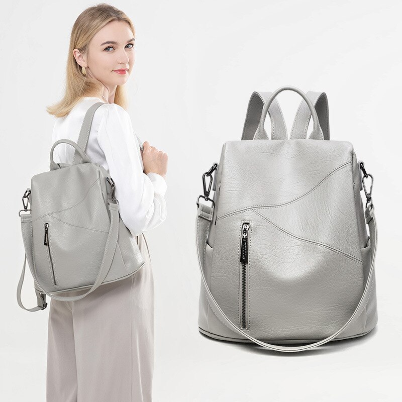 Damenrucksack, schlicht, geräumig, diebstahlsicher #39 ideal für freizeit und reisen.
